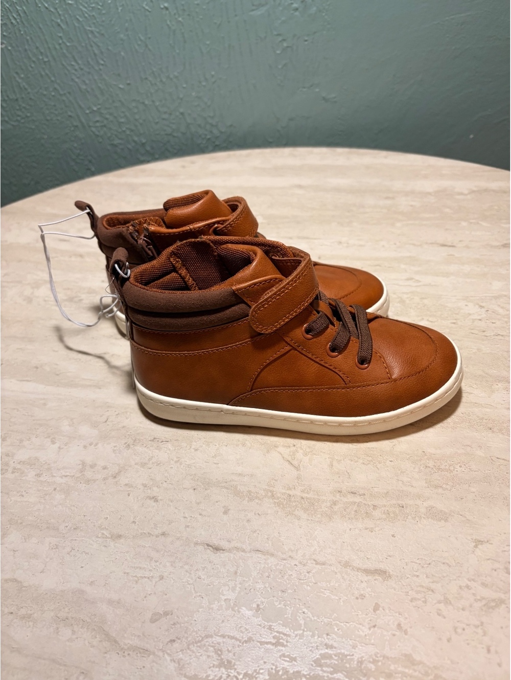 Cat & Jack Boys' Brown High-Top Sneakers Size 12